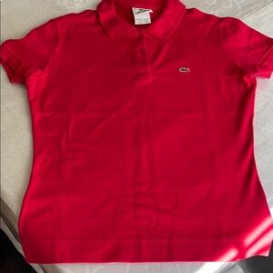 Lacoste Women's Pink Polo Shirt. Brand new without tags